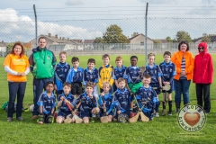 Members of Honouring Aaron and Milford National School's Hurling team at the Honouring Aaron Memorial Match at Cloghán. Picture: Cian Reinhardt/ilovelimerick